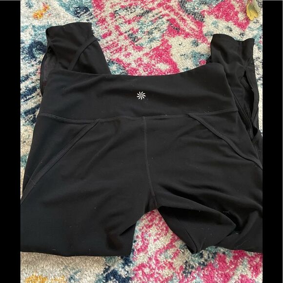 Athleta Yoga Pants Open Sides Mesh M - Picture 6 of 7
